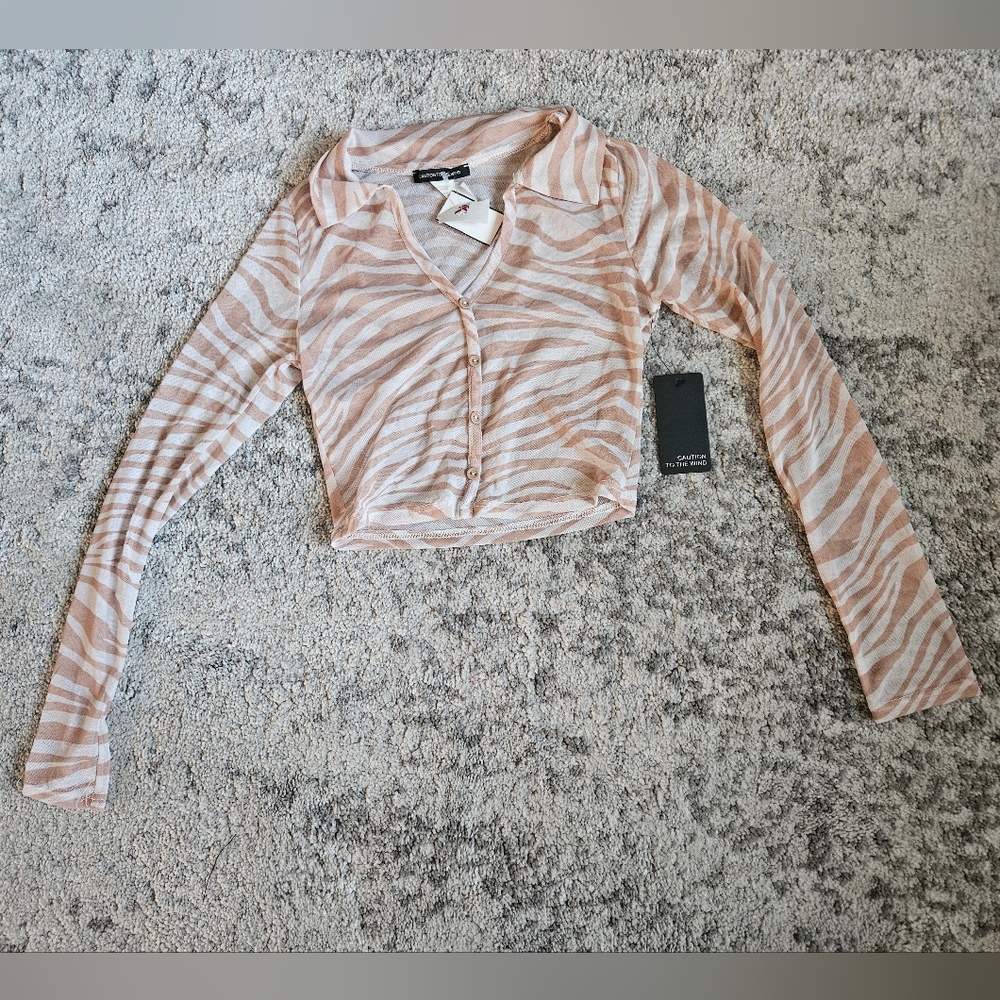 Zebra Pattern sheer top - Picture 7 of 7